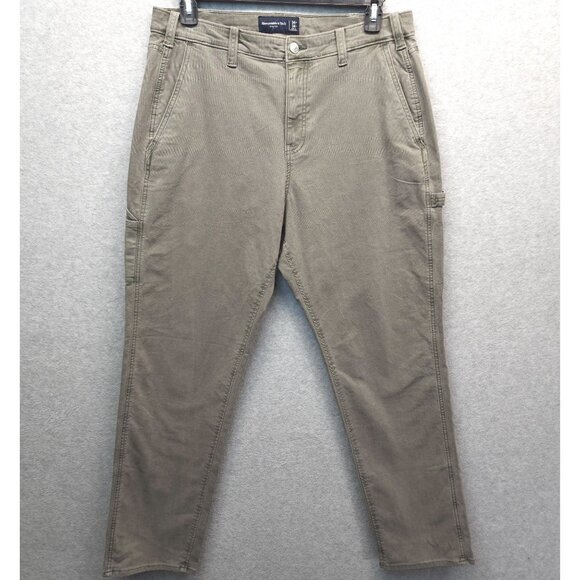 Abercrombie & Fitch Heavy Canvas Carpenter Pants‎ Mens 34x34 Cotton Workwear - Picture 1 of 15